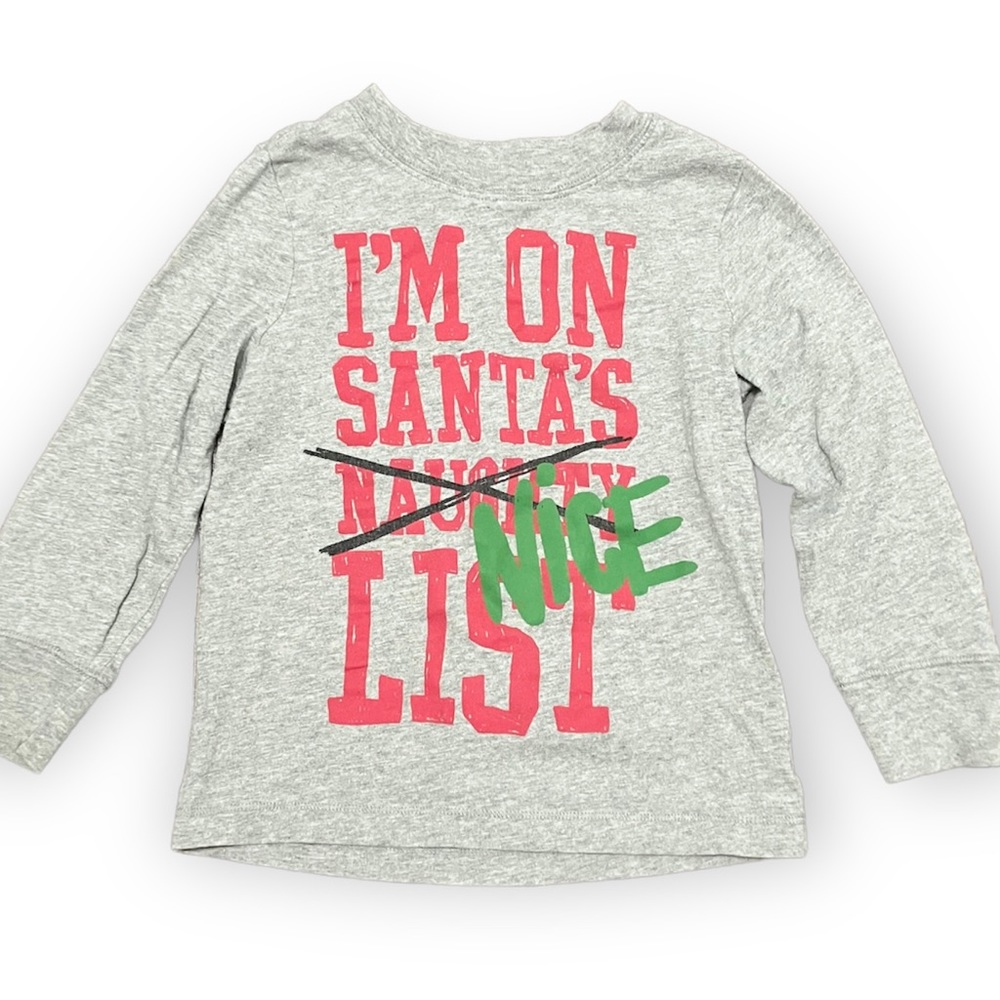 5t Old Navy Santa Long Sleeve Tee